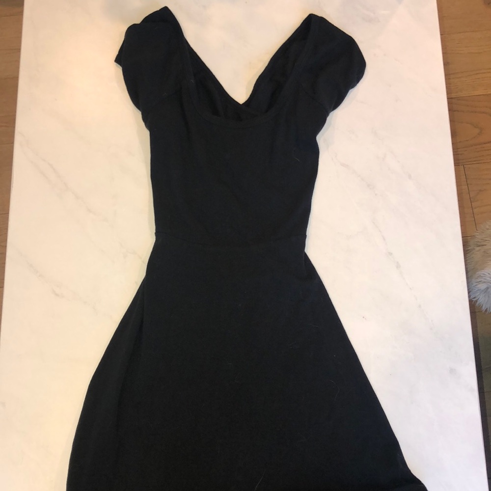 Black wrap dress
